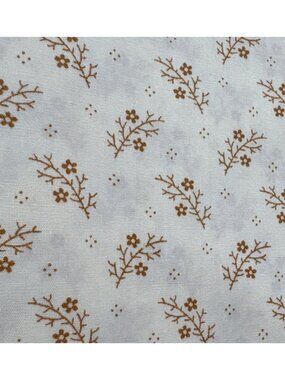 Floral Gatherings Primitive Gatherings Brown Floral Cotton Fabric 20" x 45" Quil
